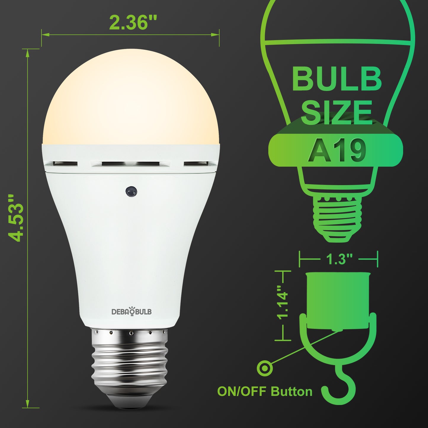 6 Pack Omni Rechargeable Emergency Battery Light Bulbs with Remote 9W 3 Color Shift Dimmable